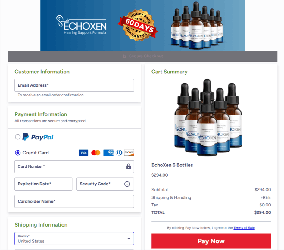 EchoXen Ear Drops Checkout